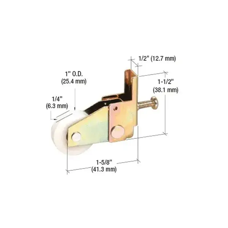 Prime-Line B605 1" Nylon Sliding Screen Door Bottom Roller for Pacesetter Doors
