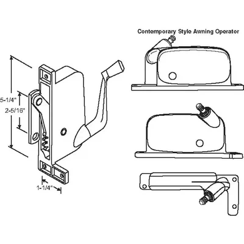 Brixwell 41-3339prw D Awning Operator White