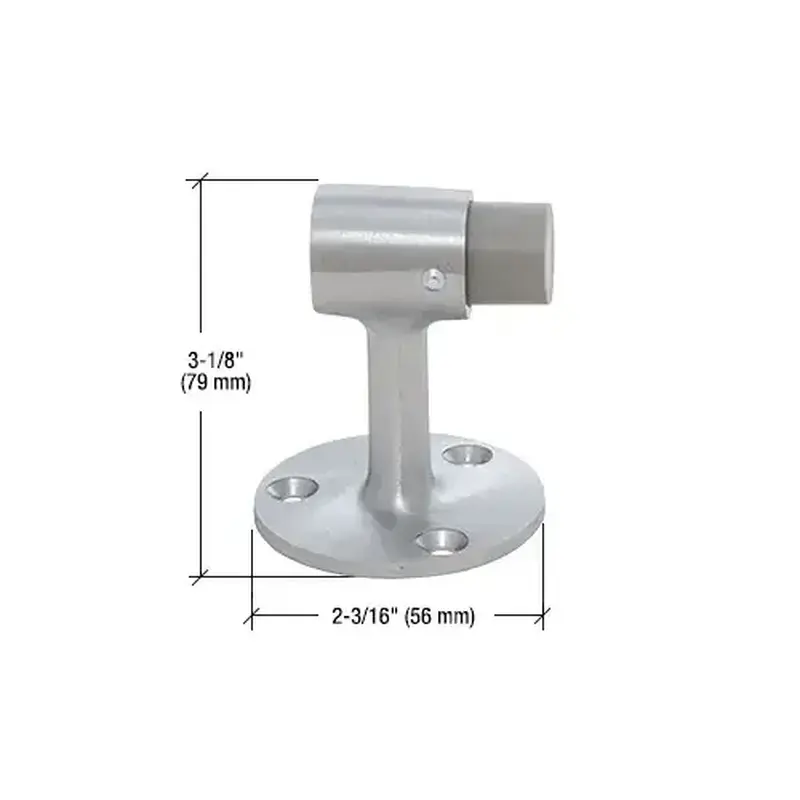 CRL F120A Brushed Satin Chrome Finish Floor Mounted Heavy-Duty Door Stop