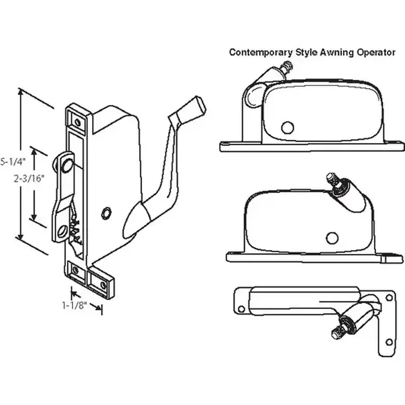 Brixwell 41-386p D Awning Operator awO-065-RH-Ml