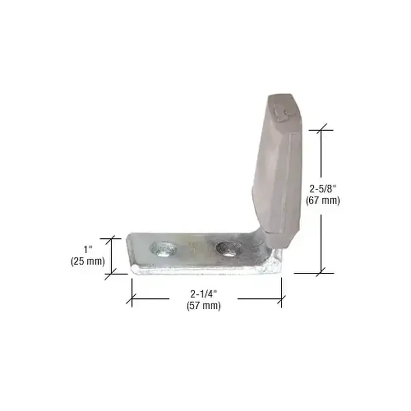 CRL J4592 Floor Mounted Heavy Duty Angle Stop With Rubber Bumper Aluminum
