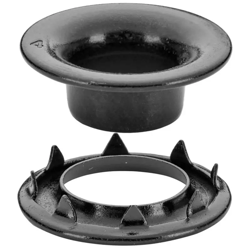 13/32" #1 Rolled Rim Grommet With Spur Washer 144 Sets - Various ColorsDull Black
