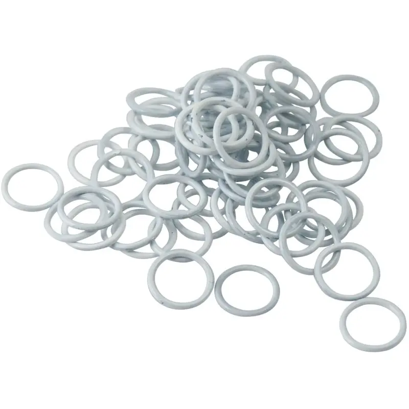 3/8" White Metal Roman Shade Rings (100/bag)