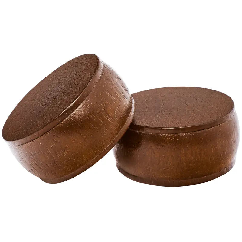 Kirsch 1-3/8" Wood Trends Drapery End Caps Pair - Various ColorsCoffee 841