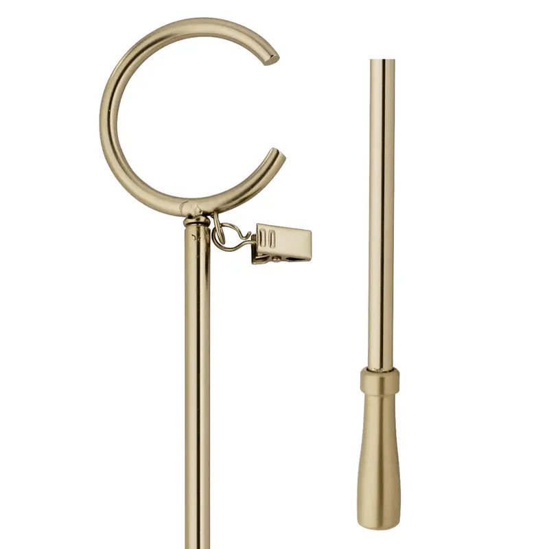 Kirsch 36" 1-3/8" Designer Metals Curtain Baton - Various ColorsAntique Silver 558