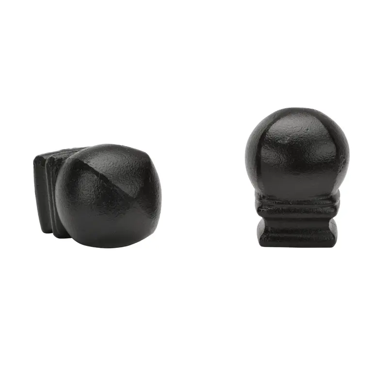 Kirsch 1" Petite Modern Ball Finial With Plug Pair 56373 - Various ColorsBlack 770