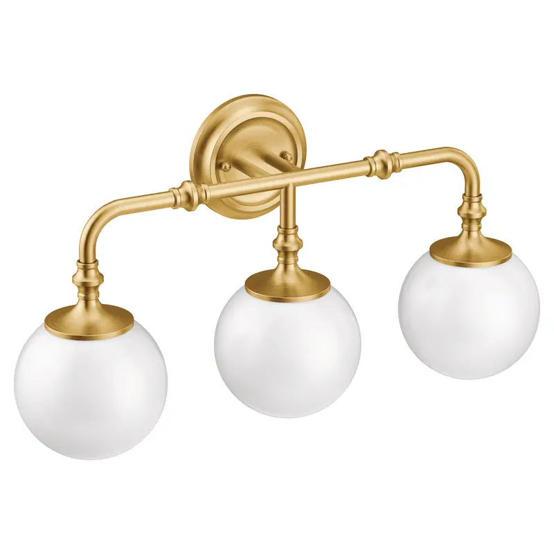 Colinet Chrome three globe bath lightChrome