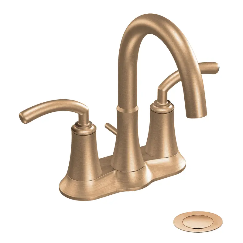 Icon Chrome Two-Handle High Arc Bathroom FaucetBrushed Bronze