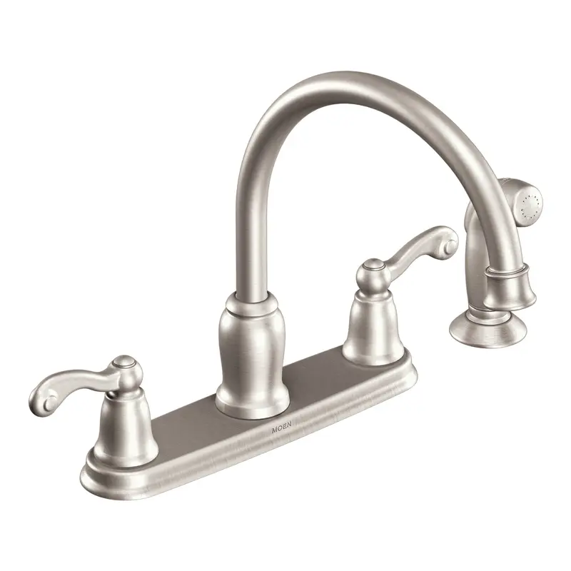 Traditional Chrome Two-Handle High Arc Kitchen FaucetChrome