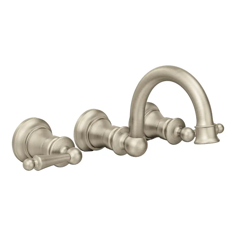 Waterhill Chrome two-handle wall mount bathroom faucetChrome