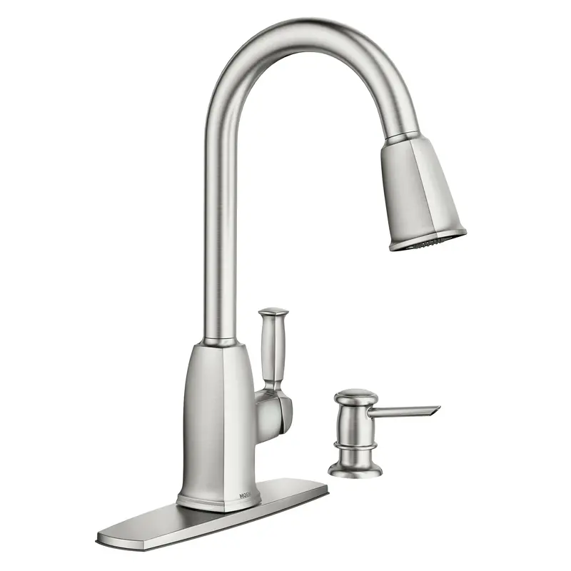 Wellsley One-handle High Arc Pulldown Kitchen FaucetMediterranean Bronze