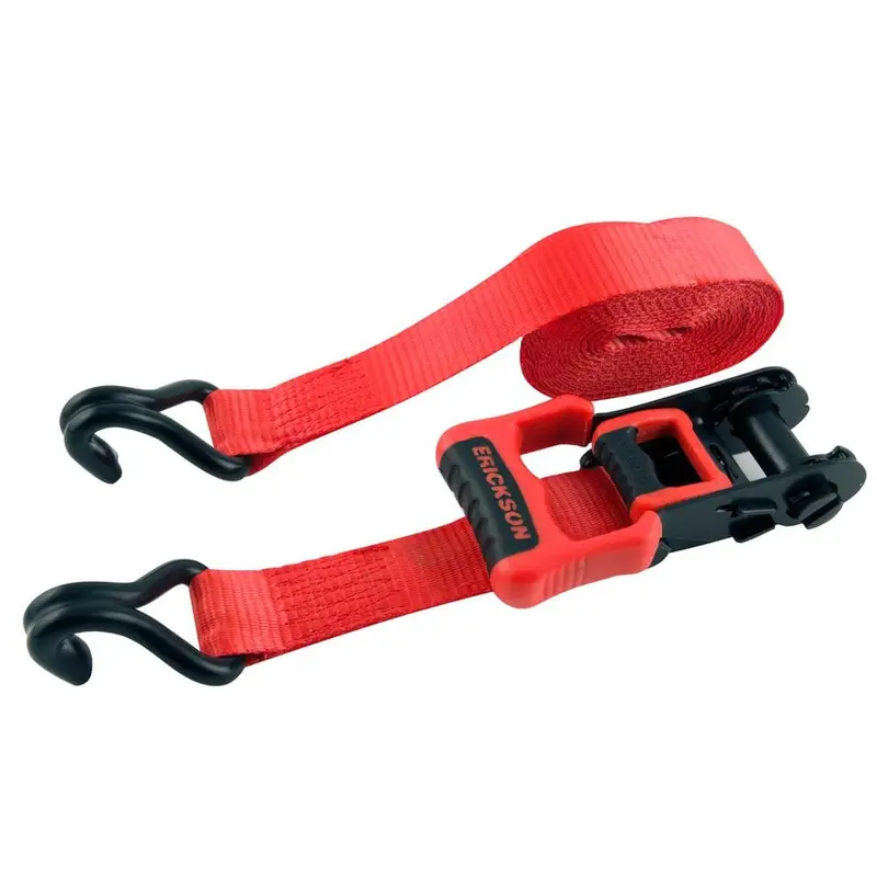 16 ft. x 1-1/4 in. Ratchet Strap with blk Vinyl J Hks (4-Pack)