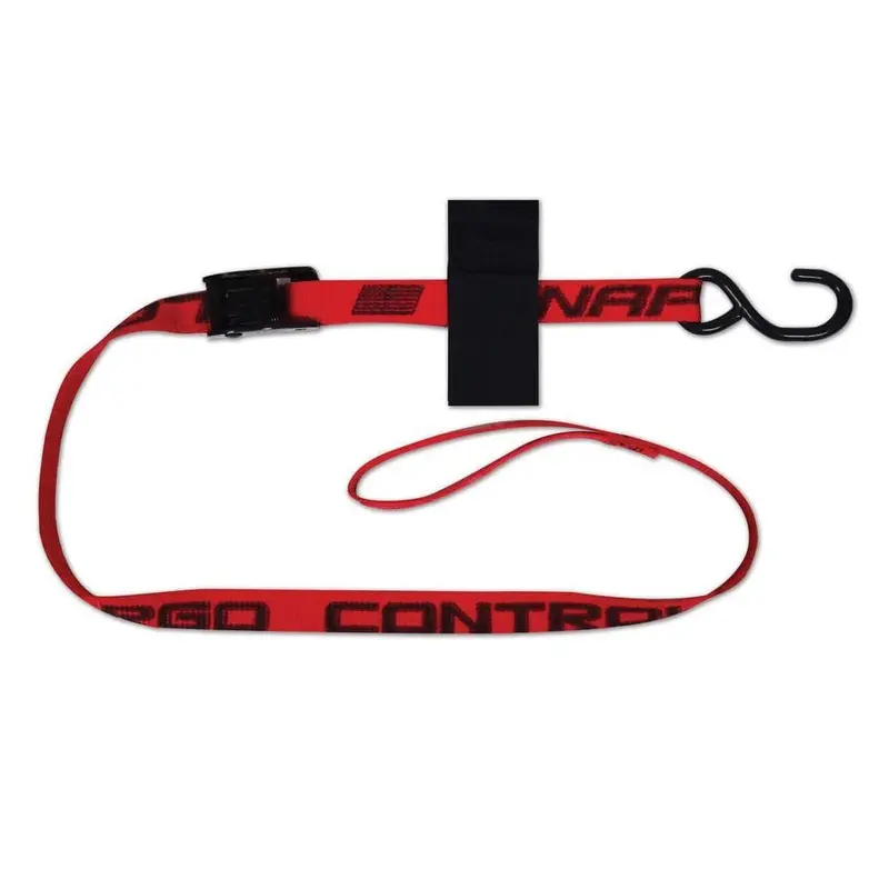 4 ft. x 1 in. S-Hook Loop/Ramp Strap with Cam in Red