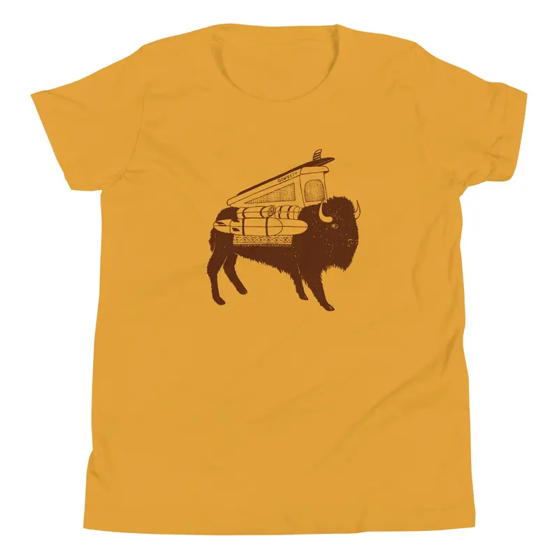 Buffalo Westy Vanimal Youth T-ShirtMustard Yellow / S