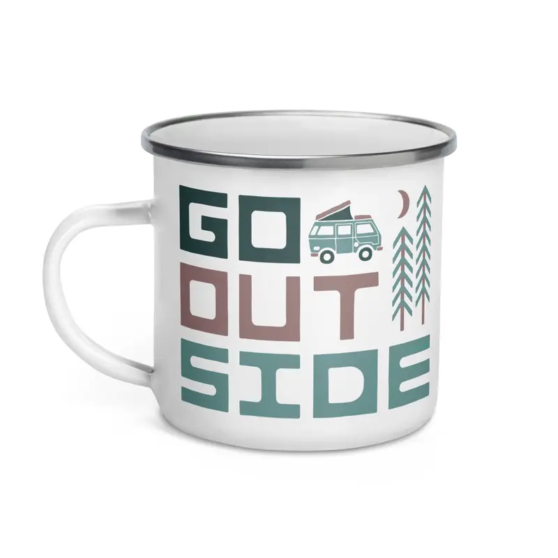 Go Outside Enamel Mug