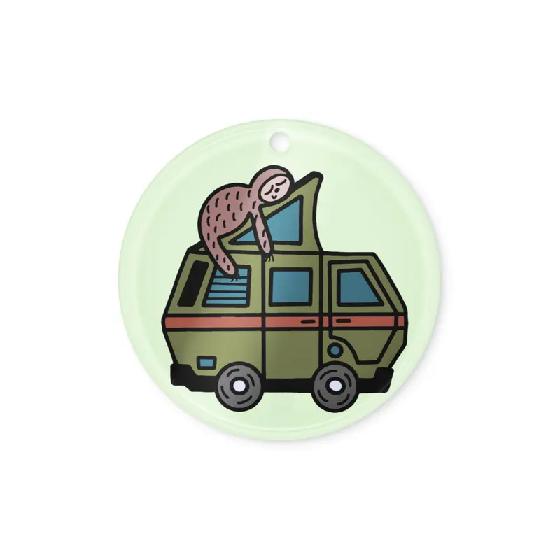 Stewie Sloth Acrylic Tree OrnamentCircle
