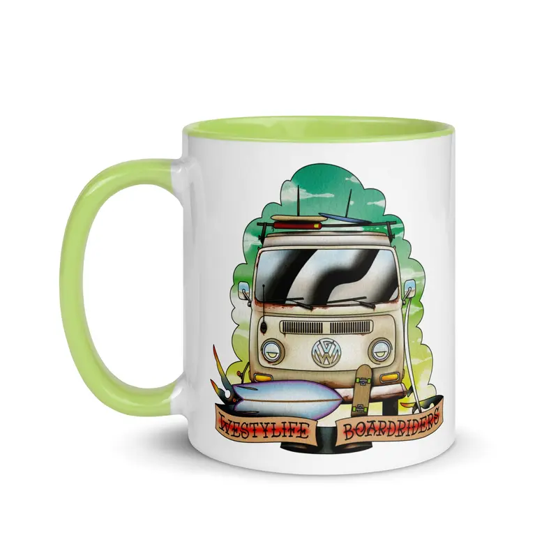 Westy Life Boardriders Mug with Color InsideBlack / 11 oz