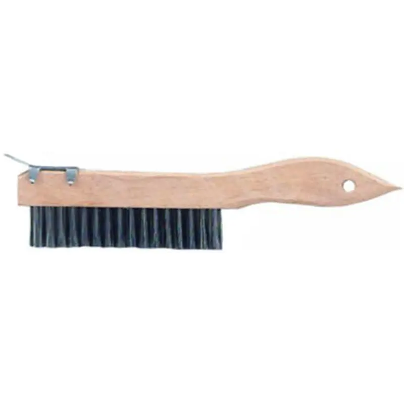 BRUSH 4X16  SHOE HDL WIRE W/ SCRAPER