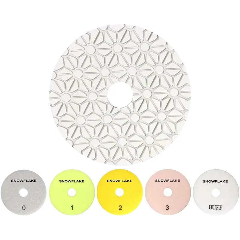 MUSTANG SNOWFLAKE 3-Step Polishing PadsSNOWFLAKE 4" x Step-1