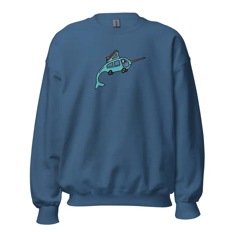 Narwhal Ned Unisex SweatshirtBlack / S