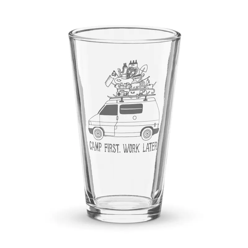 Rad Eurovan Shaker Pint Glass