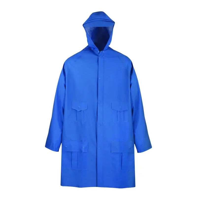 Diamondback 8156-L Rain Parka, L, Polyester/PVC, Blue, Zipper Closure