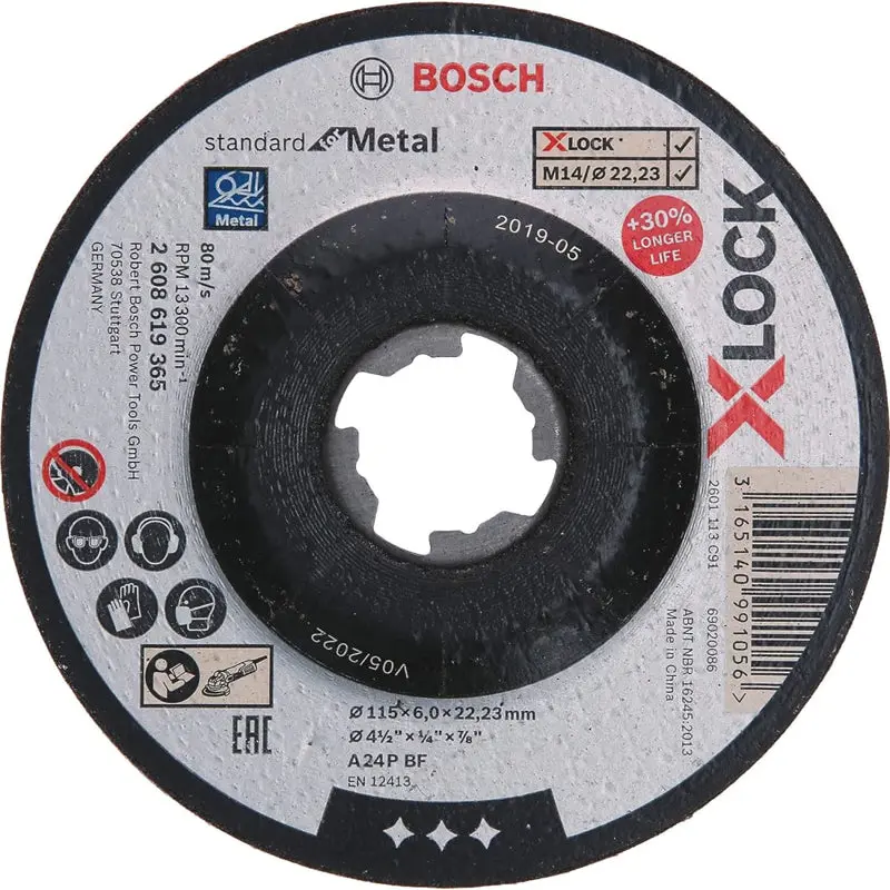 Grinding Disc X-LOCK Standard for Metal 115x6x22.23 mm Depressed Grinding