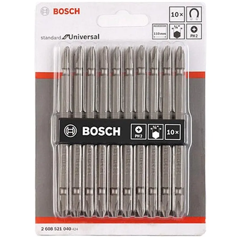 Screwdriver Double Ended Bit Set PH2 110mm 10pcs