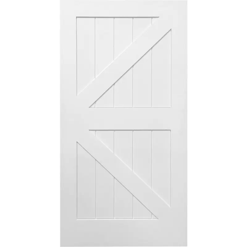 36 in. x 84 in. K-Plank Primed MDF Interior Barn Door SlabPrimed / 36 x 84 / 78