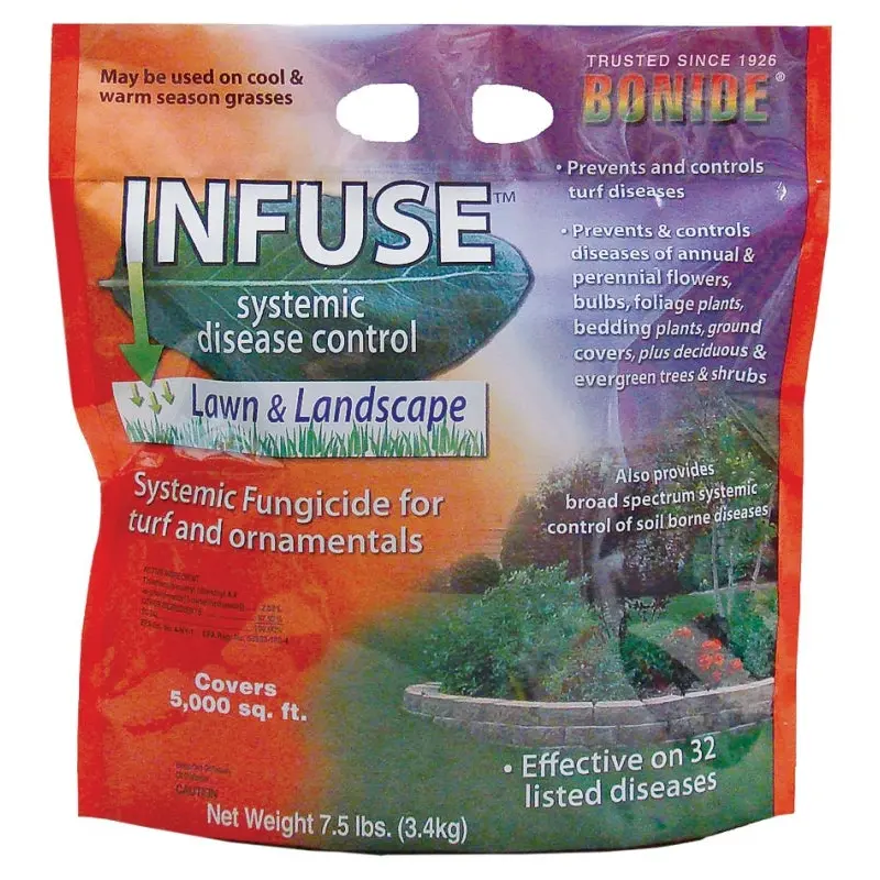 Infuse 60516 Disease Control Fungicide, Granule, Faint Sulfur, Tan, 7.5 lb, Bag
