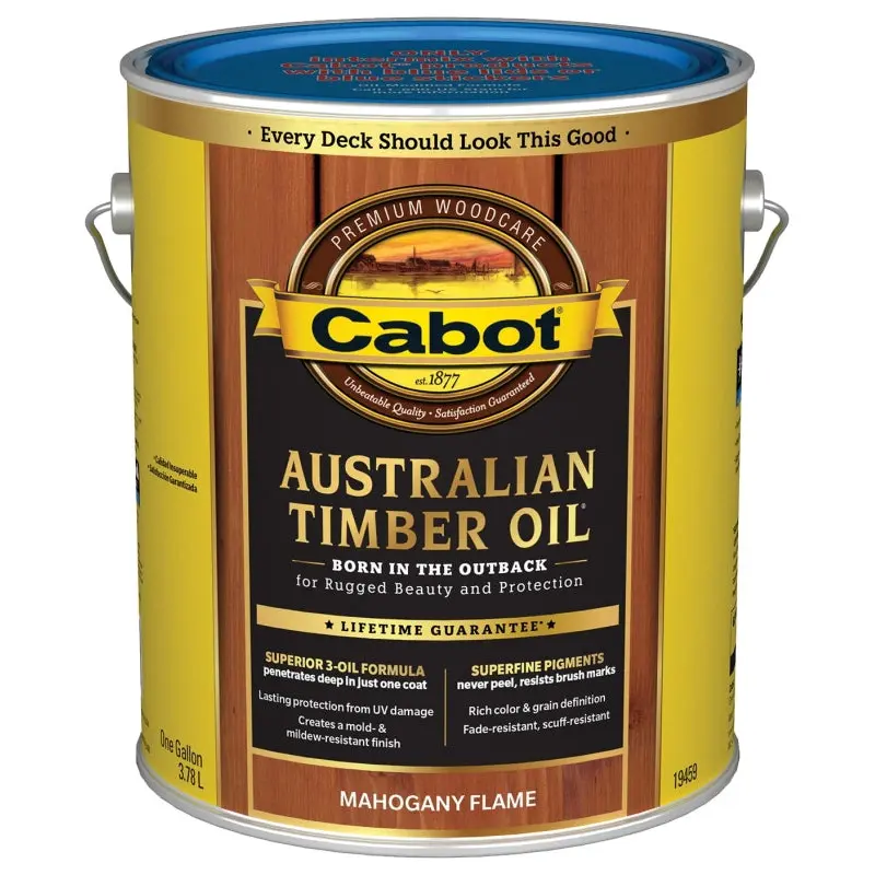 Cabot 19400 Series 140.0019459.007 Australian Timber Oil, Mahogany Flame, Liquid, 1 gal