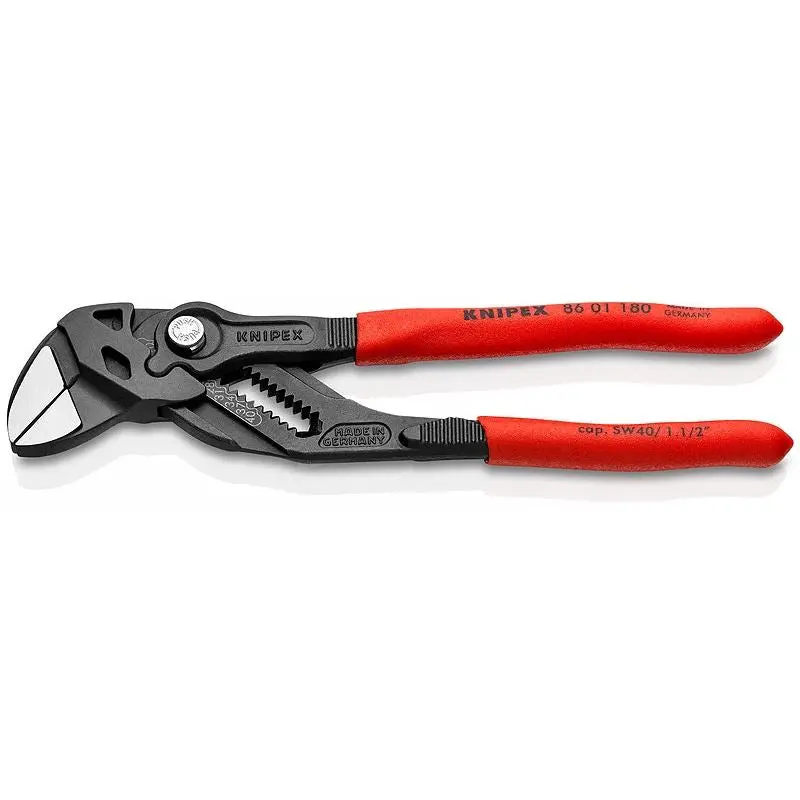 Knipex Tools 86 01 180 Pliers Wrench with Black Finish, 7.25"