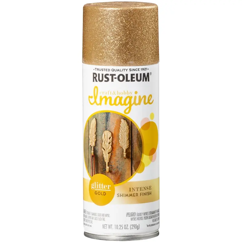 Rust-Oleum 345701 Glitter Spray Paint, Glitter, Gold, 10.25 oz