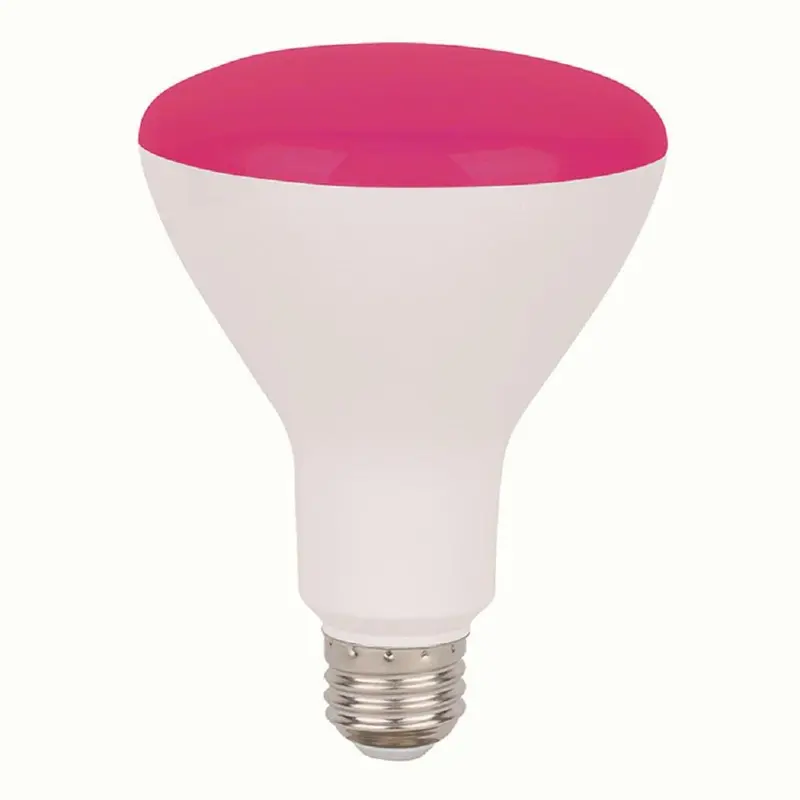65-Watt Equivalent 8-Watt BR30 Dimmable LED Pink Light Bulb 80988each
