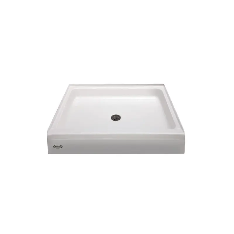 42 in. x 42 in. Center Drain 6 in. Shower Base in White