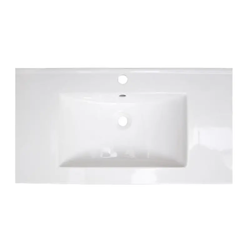 American Imaginations Flair 32-in White Fire Clay Bathroom Vanity Top