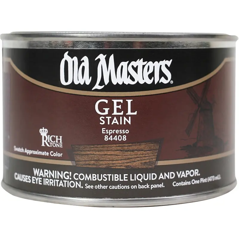 Old Masters 84408 Gel Stain, Espresso, Liquid, 1 pt