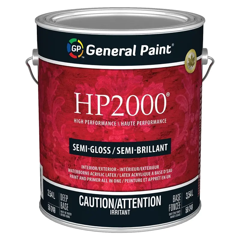 General Paint HP2000 58-249-16 Exterior Paint, Semi-Gloss, Deep Base, 1 gal