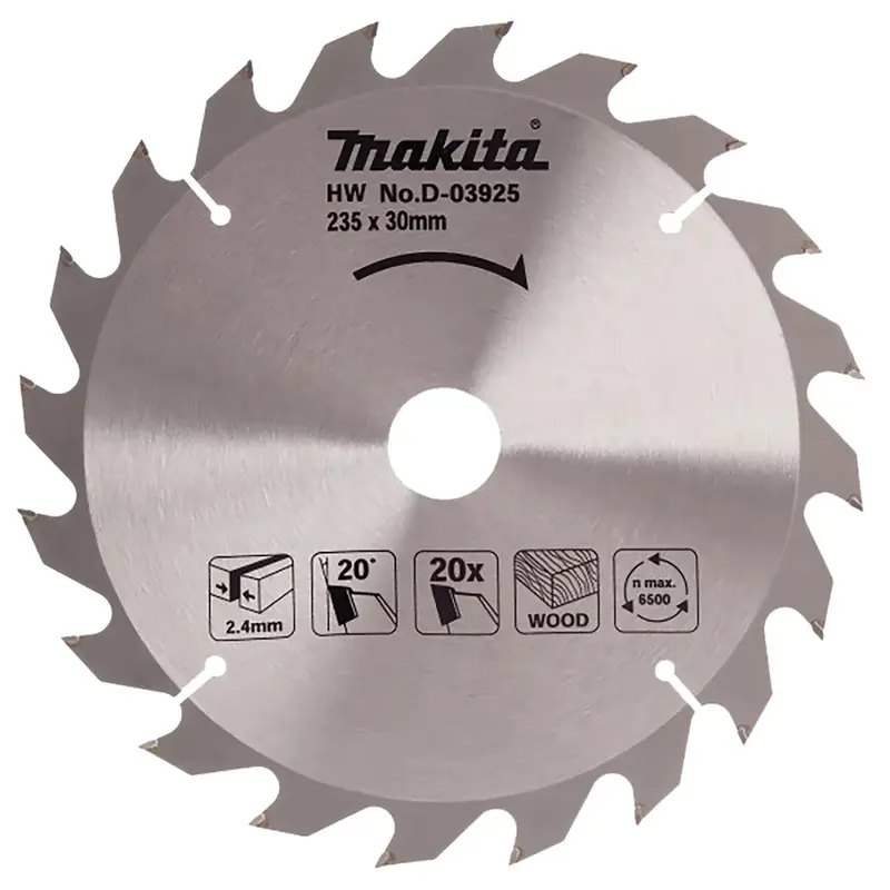 Makita Standard T.C.T Circular Saw Blade 235mm 20 Teeth | D-03925