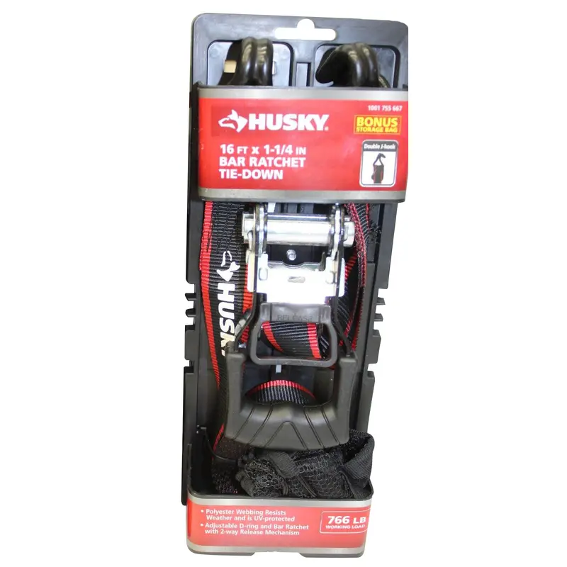 1-1/4 in. x 16 ft. Bar Ratchet Tie-Downs with Mash Bag