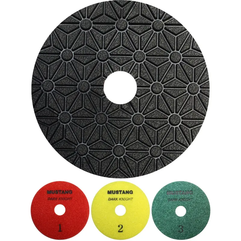 MUSTANG DARK KNIGHT 3-Step Polishing PadsDARK KNIGHT 4" x Step-1