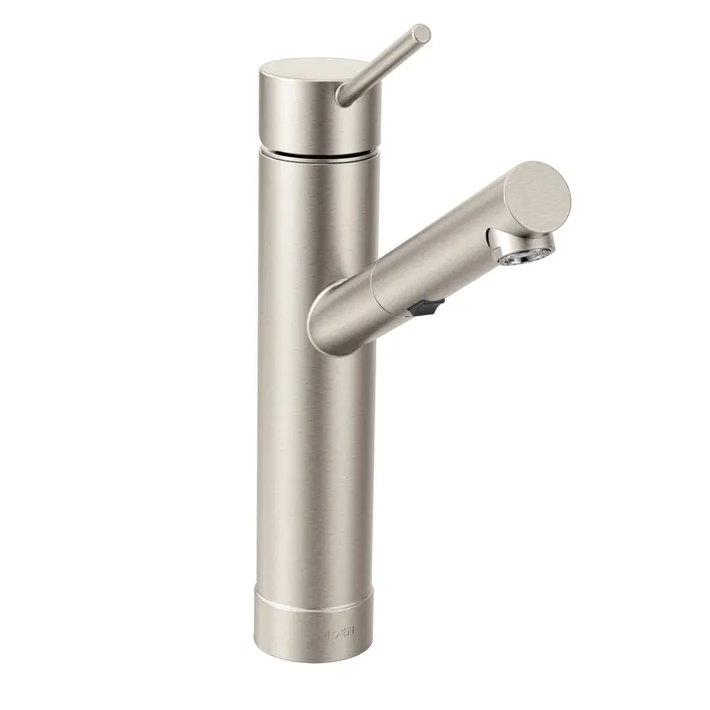 Tilt Chrome One-Handle Low Arc Pullout Kitchen FaucetChrome