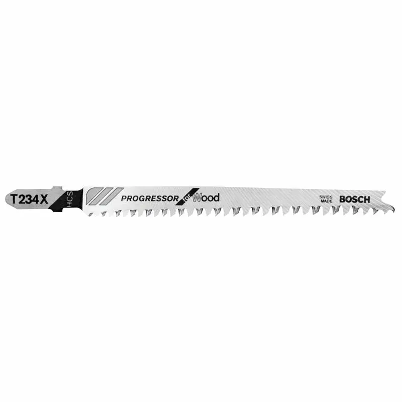 Bosch | T234X 5 Pieces 4-1/2" 8-12 TPI Progressor for Wood T-Shank Jig Saw Blades