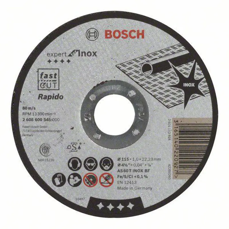 Cutting Disc Expert for Inox Rapido 115x1x22.23mm