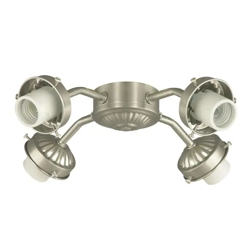 4-Light Satin Nickel Ceiling Fan Light Kiteach