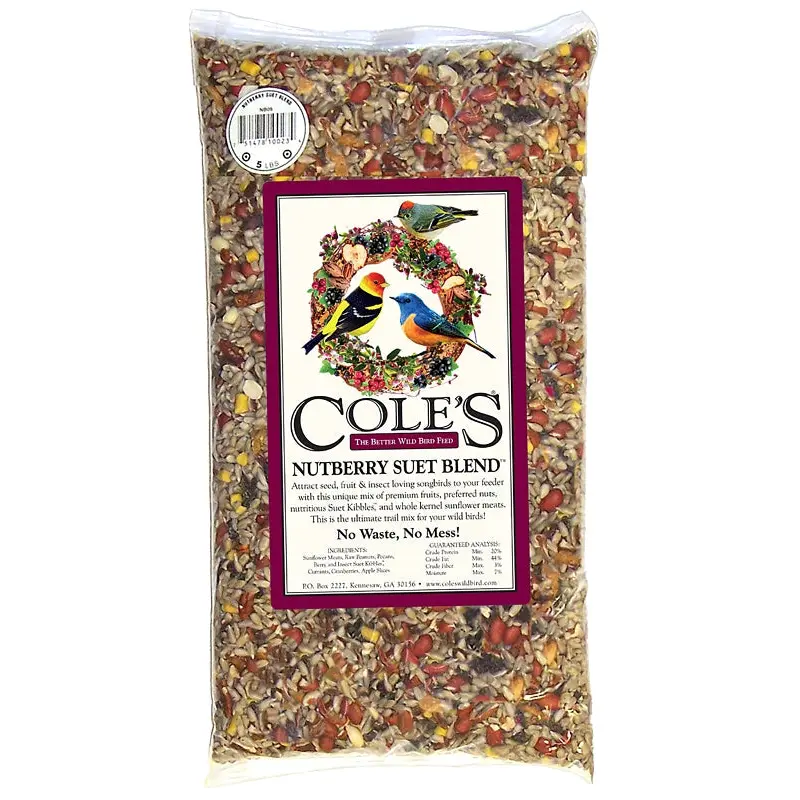 Cole's Nutberry Suet Blend NB05 Blended Bird Seed, 5 lb Bag