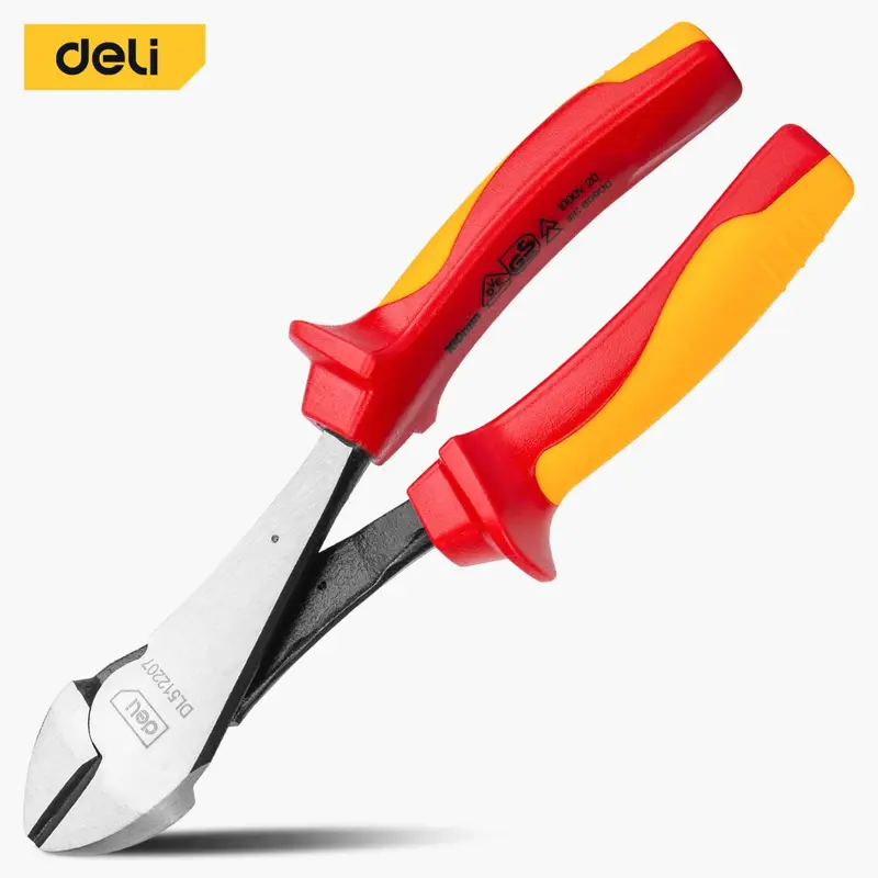 Deli Insulated Labor Saving Heavy Duty Diagonal Cutting Pliers 7" | DL512207