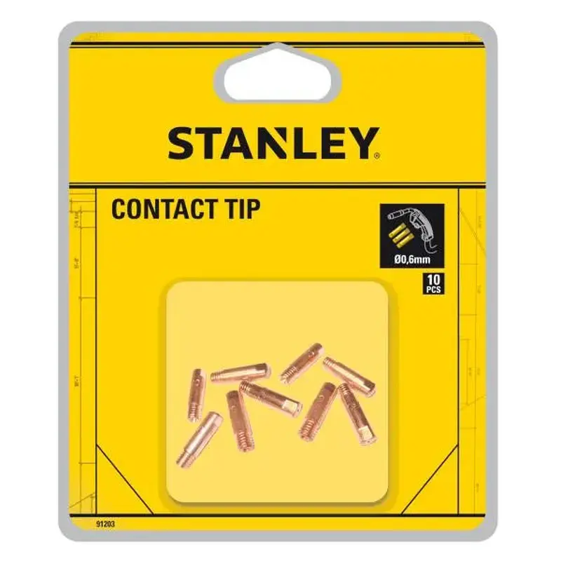 Awelco Stanley Contact Tip 10 pcs M6x25 Threaded Tips 0.6 mm | 91203