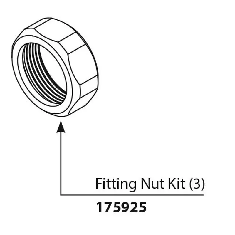 Commercial Parts & Accessories Fitting Nut Kit (Package of 3)N/A