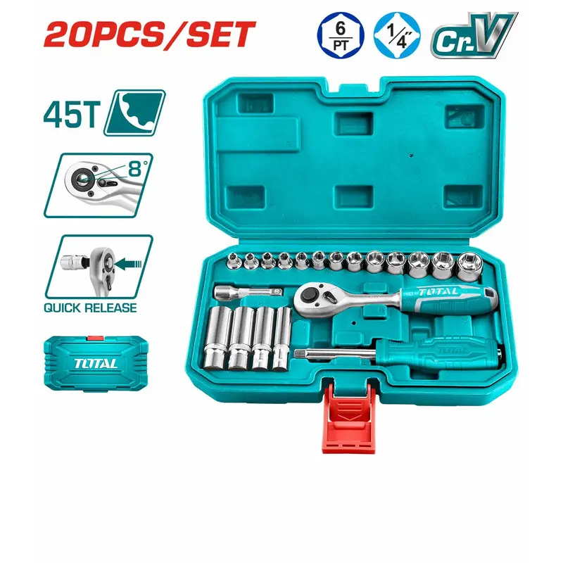 THT141201 20 Pcs 1/4? Socket Set